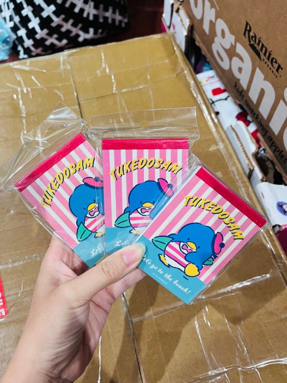 Sanrio Tuxedo Sam Memo Pad Set of 3 - Let's Go to the Beach - New Sealed